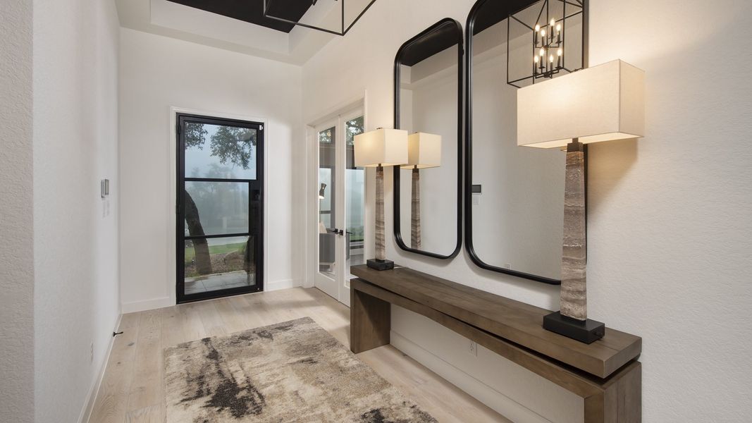 Furnished interior in a model home at The Preserve at Elm Creek 1 Acre in New Braunfels (Image 4).