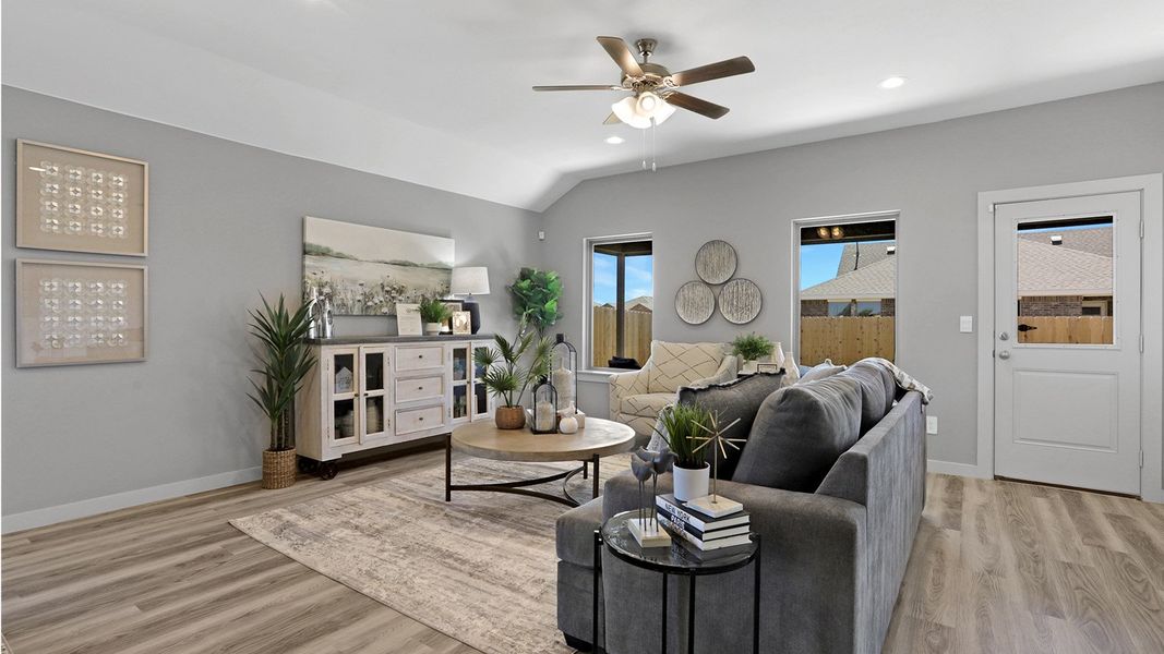 Furnished interior in a model home at Everest Heights in Lubbock (Image 9). Furnished interior in a model home at Everest Heights in Lubbock (Image 9).