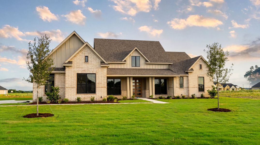 Front exterior of a home in the Hartson Estates community, located in Midlothian, TX (Image 2). Front exterior of a home in the Hartson Estates community, located in Midlothian, TX (Image 2).