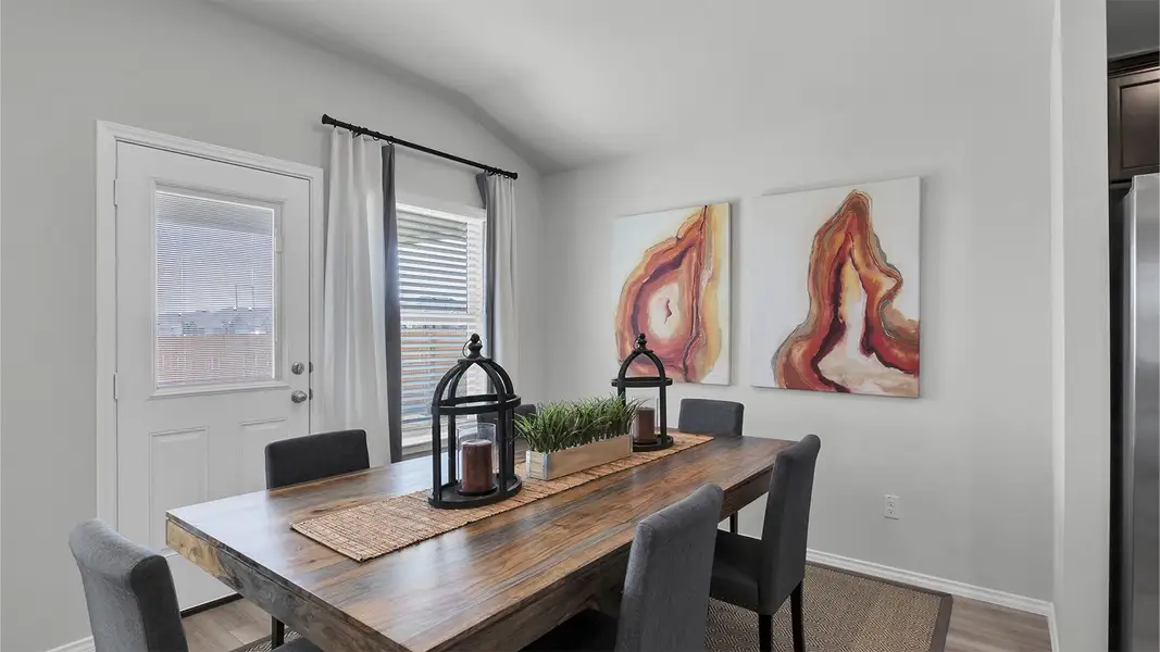 Furnished interior in a model home at The Terrace in Temple (Image 9). Furnished interior in a model home at The Terrace in Temple (Image 9).