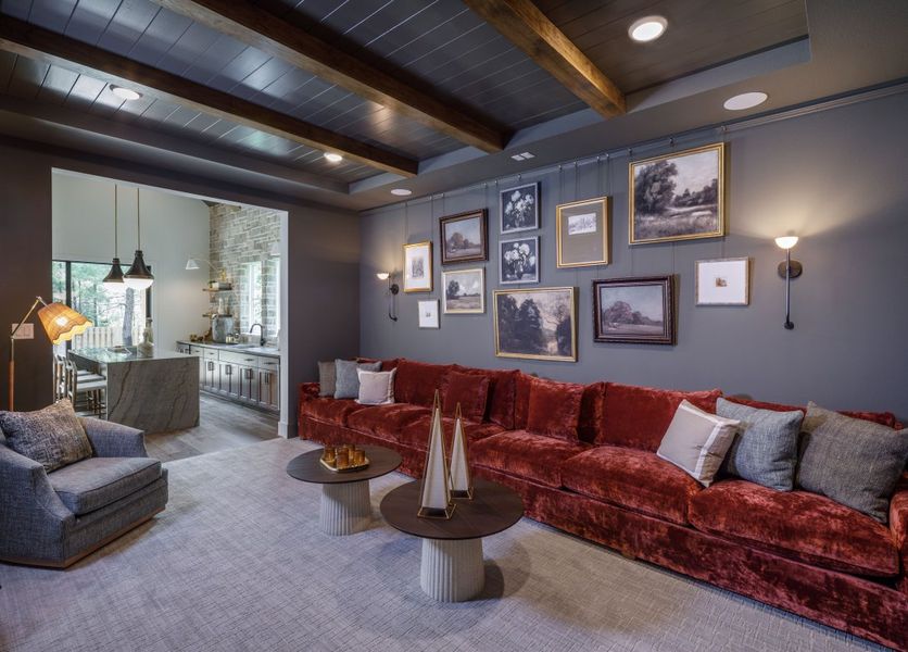 Furnished interior in a model home at Colton in Todd Mission (Image 18).