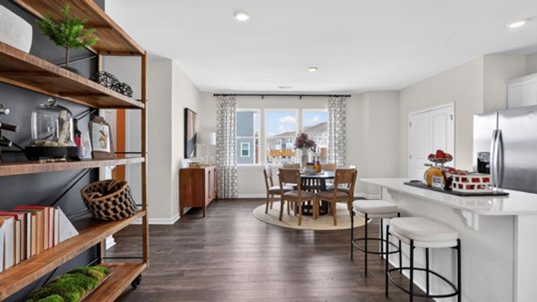 Furnished interior in a model home at The Townes at Madden West in Fuquay Varina (Image 32).