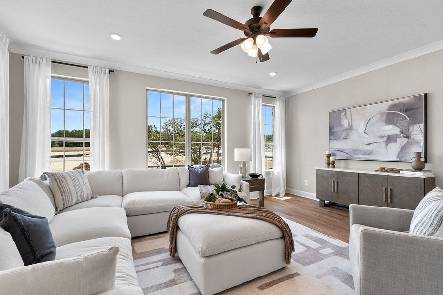 Furnished interior in a model home at Friedrich Hill in San Antonio (Image 28).