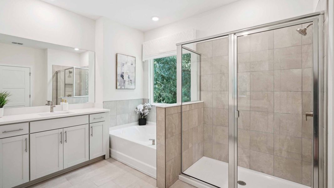 Furnished interior in a model home at Buchanan Trails in Newberry (Image 17).