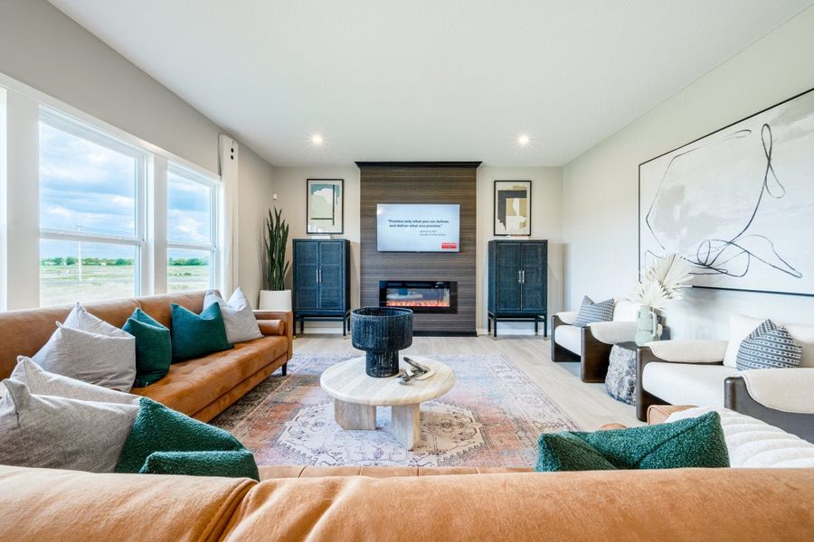 Furnished interior in a model home at Bridle Run in Louisville (Image 10).