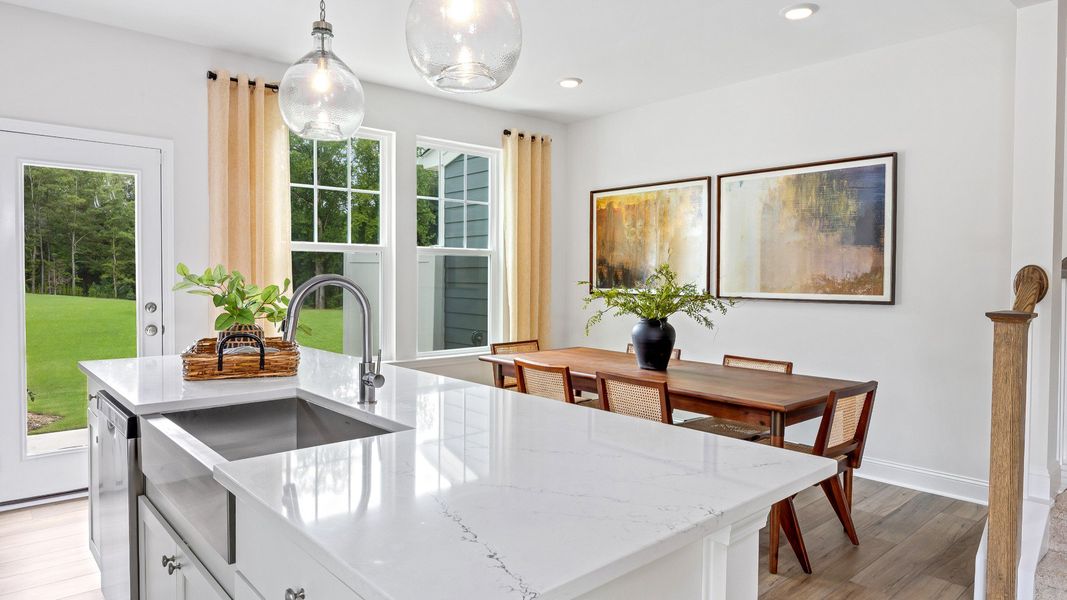 Furnished interior in a model home at Sidney Creek Townhomes in Zebulon (Image 25).