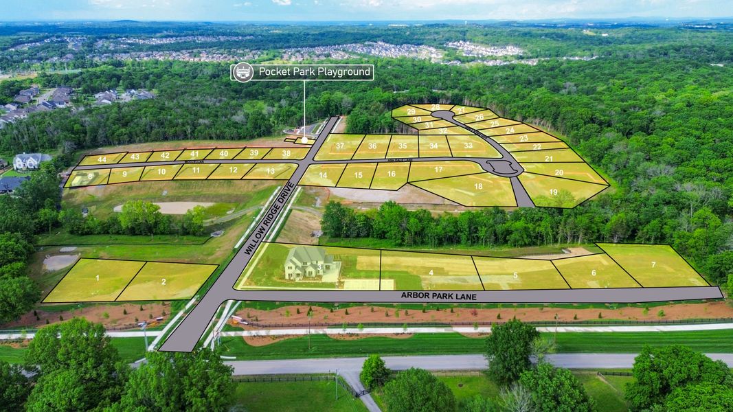 Willow Ridge in Arrington TN Homesite Aerial Willow Ridge in Arrington TN Homesite Aerial
