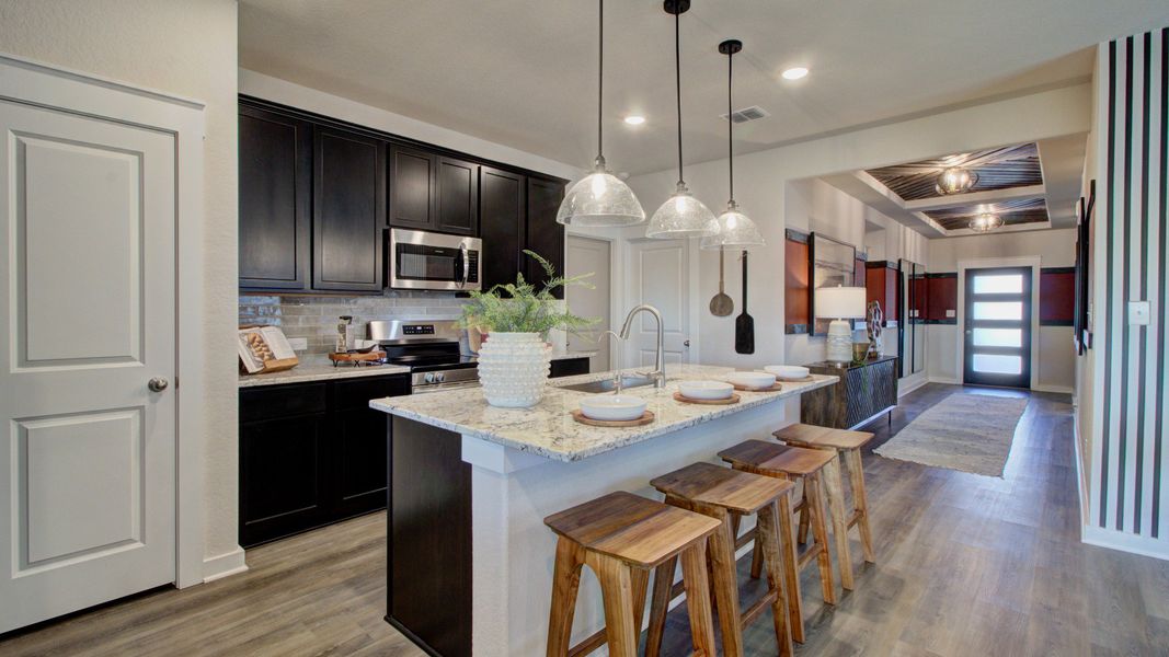 Furnished interior in a model home at Cloud Country in New Braunfels (Image 14).