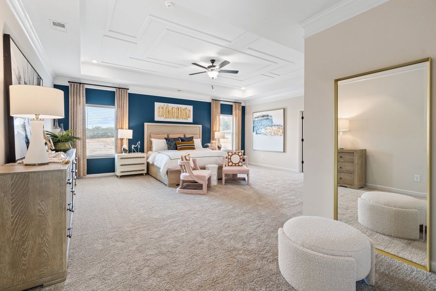 Furnished interior in a model home at Vandiver Creek in South Fulton (Image 33).