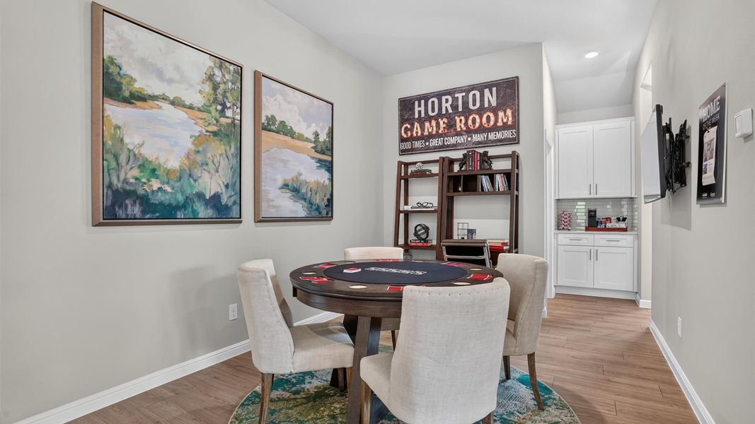 Furnished interior in a model home at Eden Ranch in Arlington (Image 23).