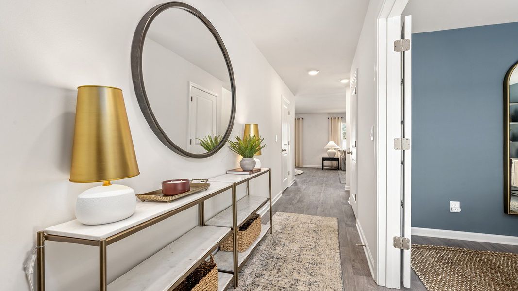 Furnished interior in a model home at Fiddlers Landing in Winston-Salem (Image 3).