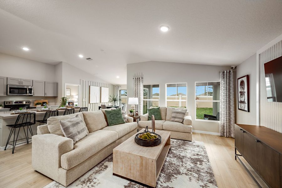 Furnished interior in a model home at Lawson Dunes in Haines City (Image 5).
