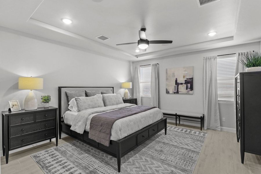 Furnished interior in a model home at Paseo Del Este in El Paso (Image 47).
