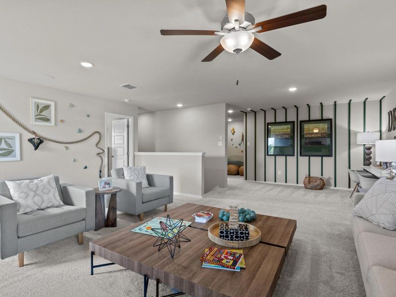 Furnished interior in a model home at Comanche Ridge in San Antonio (Image 12).