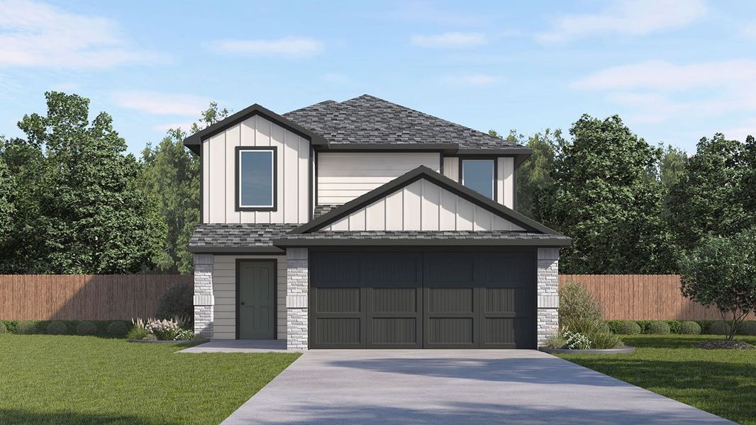 Front exterior of a home in the Lantana community, located in Lockhart, TX (Image 3).