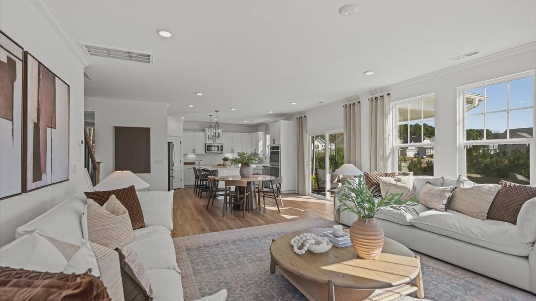 Furnished interior in a model home at Bellerose in Gibsonville (Image 22).