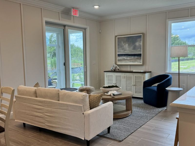 Furnished interior in a model home at Huntington Park in Titusville (Image 31). Furnished interior in a model home at Huntington Park in Titusville (Image 31).