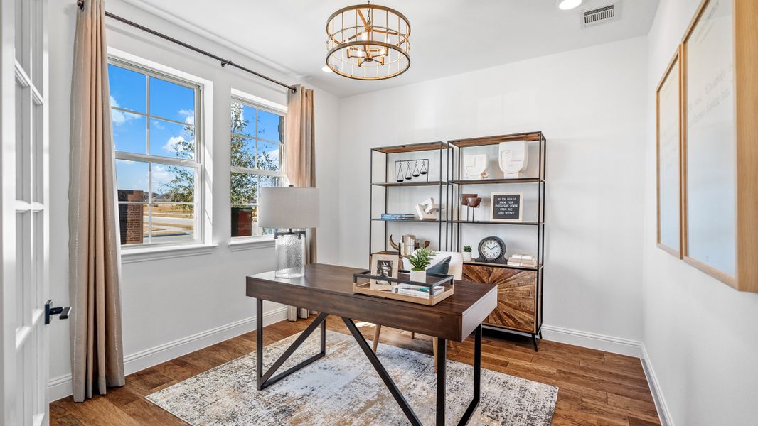 Furnished interior in a model home at Whitewing Trails: Meadows 50' in Princeton (Image 8). Furnished interior in a model home at Whitewing Trails: Meadows 50' in Princeton (Image 8).