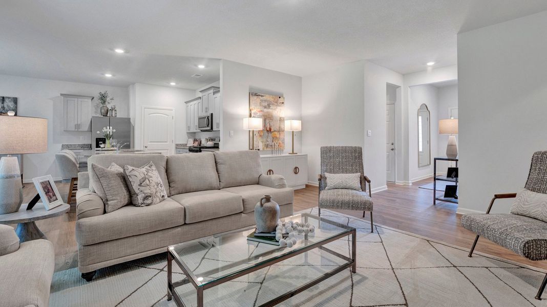Furnished interior in a model home at Riverwood Gardens in Oakland (Image 26).