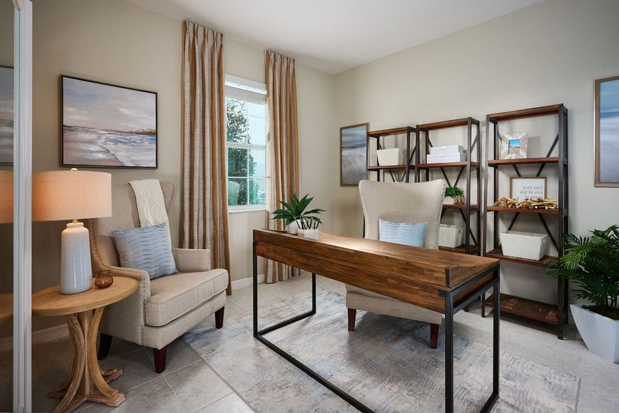 Furnished interior in a model home at Leela Reserve Single Family in Tavares (Image 24). Furnished interior in a model home at Leela Reserve Single Family in Tavares (Image 24).