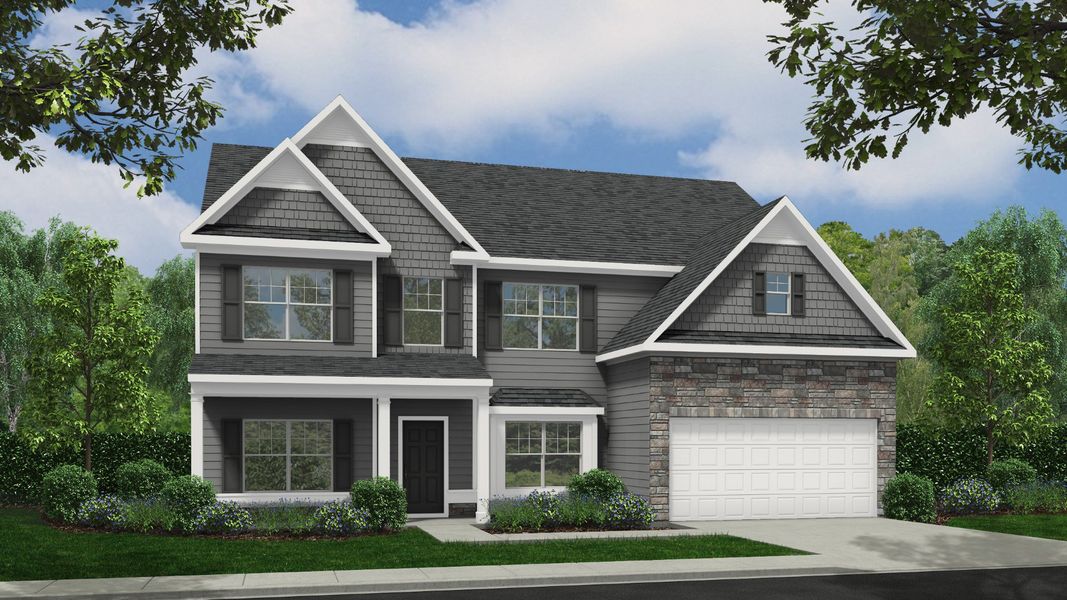 Front exterior of a home in the The Reserve at Willow Oaks community, located in Canton, GA (Image 10).