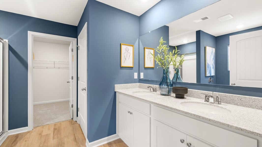 Furnished interior in a model home at Liberty Crossing in Braselton (Image 16).