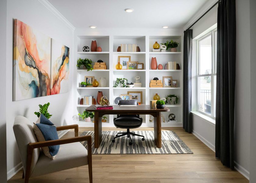 Furnished interior in a model home at Whitley Preserve – Park Collection in Mint Hill (Image 2).