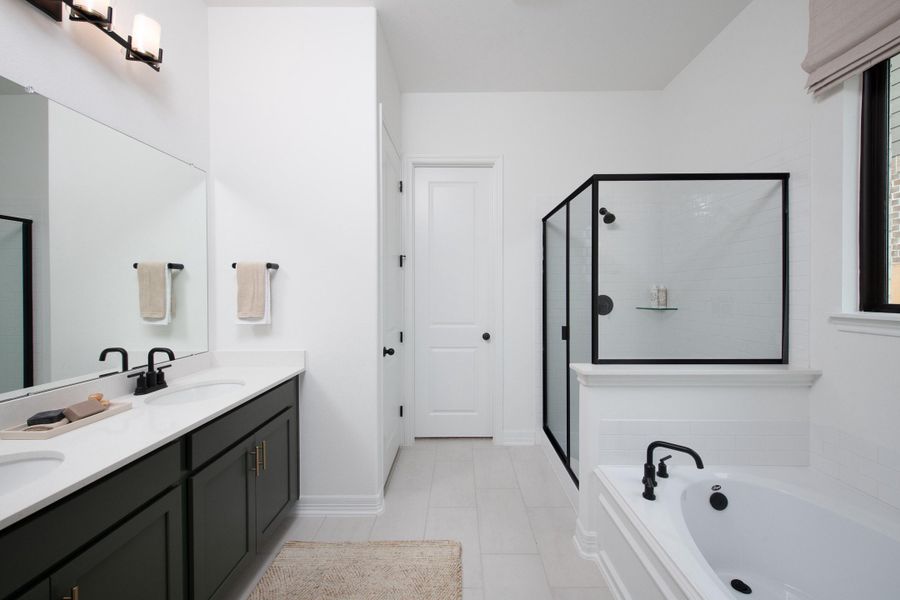 Furnished interior in a model home at Brookewater in Rosenberg (Image 14).