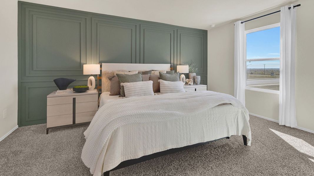 Furnished interior in a model home at Sunset Oaks in Maxwell (Image 29).