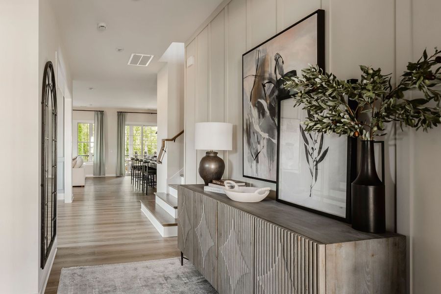 Furnished interior in a model home at Mayes Hall in Davidson (Image 10).