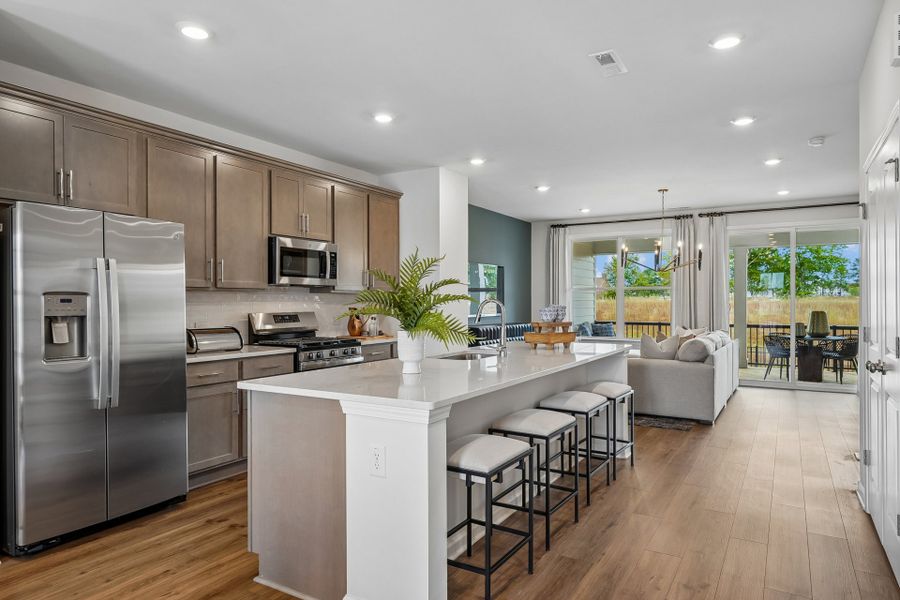 Furnished interior in a model home at South Lake Townes at Flowers Plantation in Clayton (Image 49).
