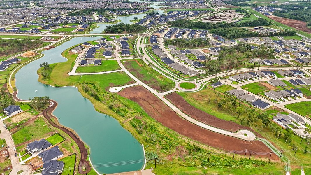 Aerial view of the Sienna community in Missouri City, TX, showing layout and nearby surroundings (Image 15).