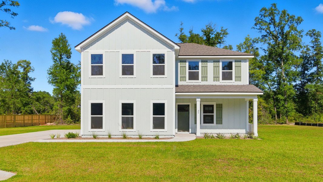 Front exterior of a home in the Greystone community, located in Crawfordville, FL (Image 11).