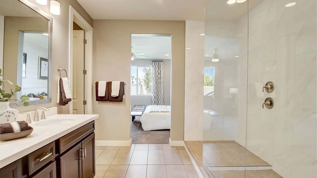 Furnished interior in a model home at Silver Cross Castillo Collection in San Tan Valley (Image 5).