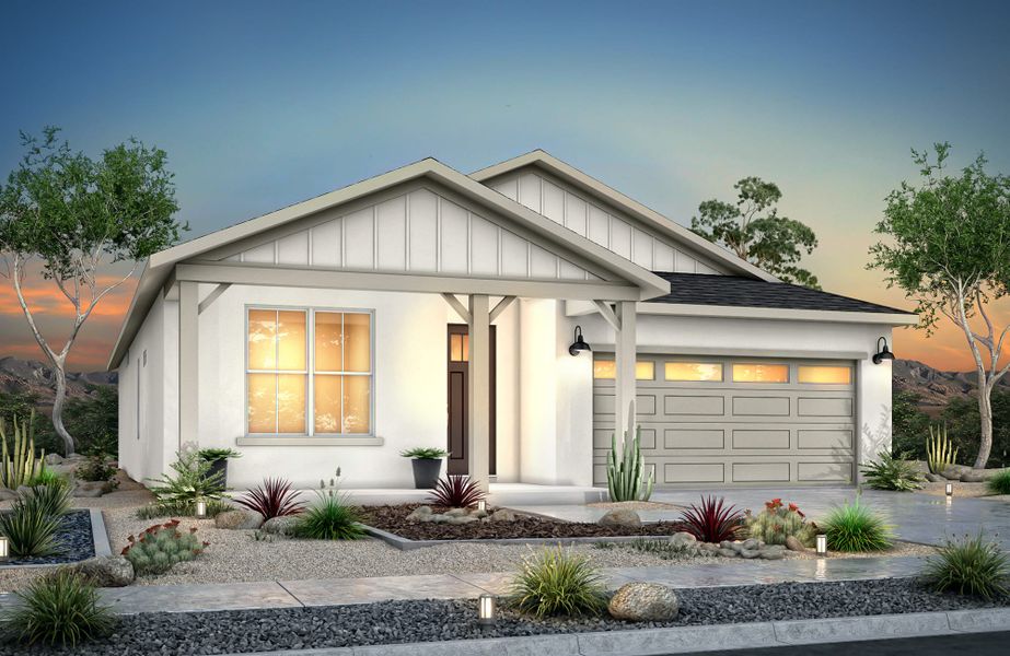 Front exterior of a home in the Desert Springs | Enchanted Series community, located in El Paso, TX (Image 2).