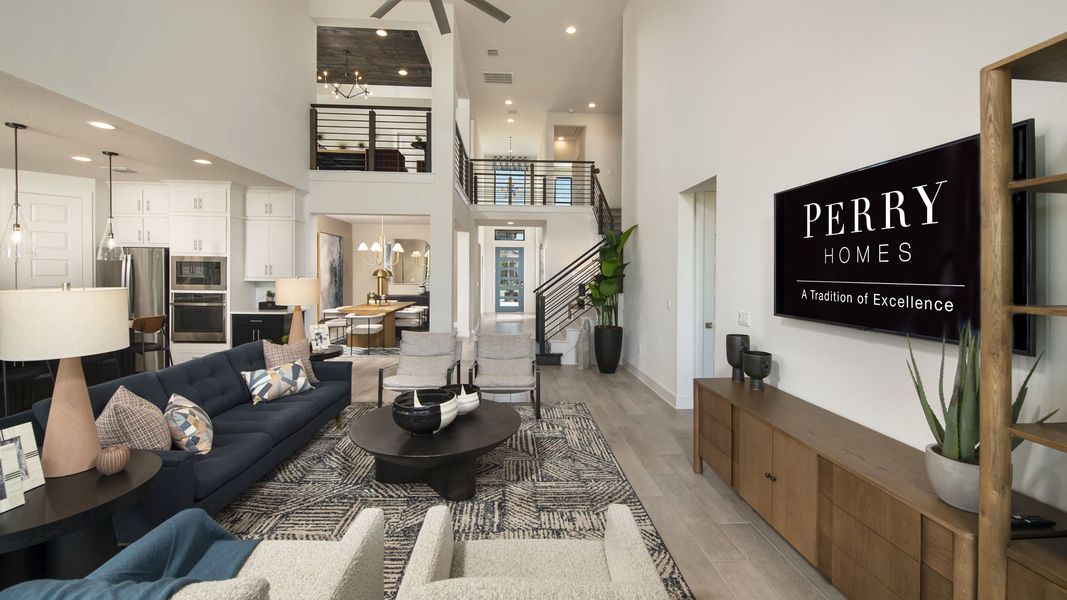 Furnished interior in a model home at Easton Park 60' in Austin (Image 9).