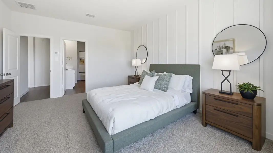 Furnished interior in a model home at Sanger Circle in Sanger (Image 62).
