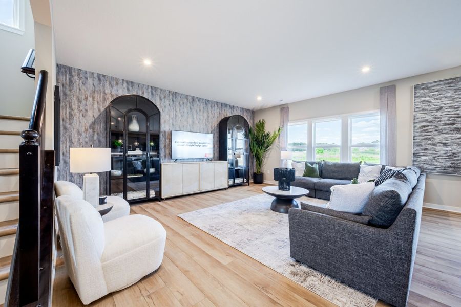 Furnished interior in a model home at Three Rivers in Rome (Image 24).