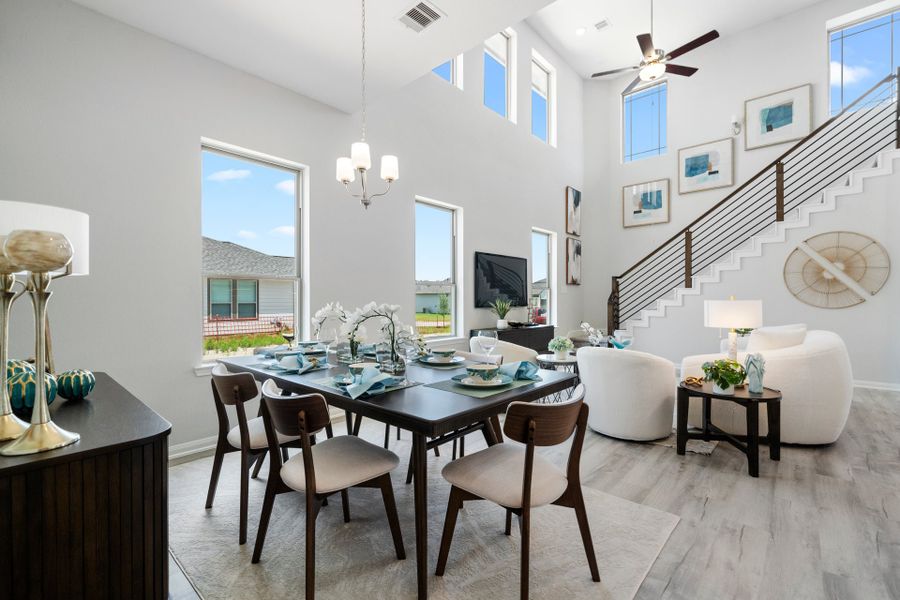 Furnished interior in a model home at Bluebonnet Village in Bellville (Image 8). Furnished interior in a model home at Bluebonnet Village in Bellville (Image 8).