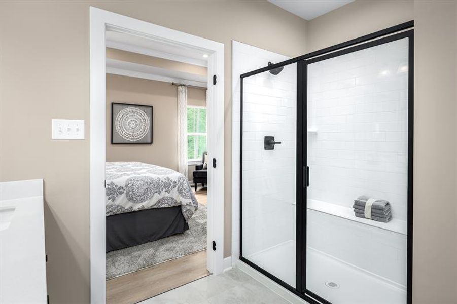 Designed for comfort, with thoughtful details like a built-in shower seat. Designed for comfort, with thoughtful details like a built-in shower seat.
