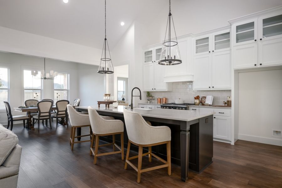 Furnished interior in a model home at Greens Prairie Reserve in College Station (Image 5).