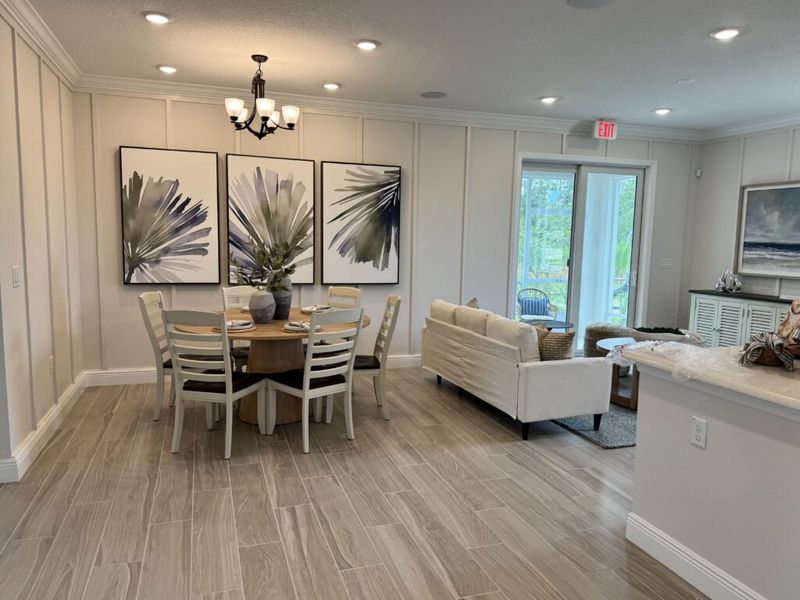 Furnished interior in a model home at Huntington Park in Titusville (Image 5). Furnished interior in a model home at Huntington Park in Titusville (Image 5).