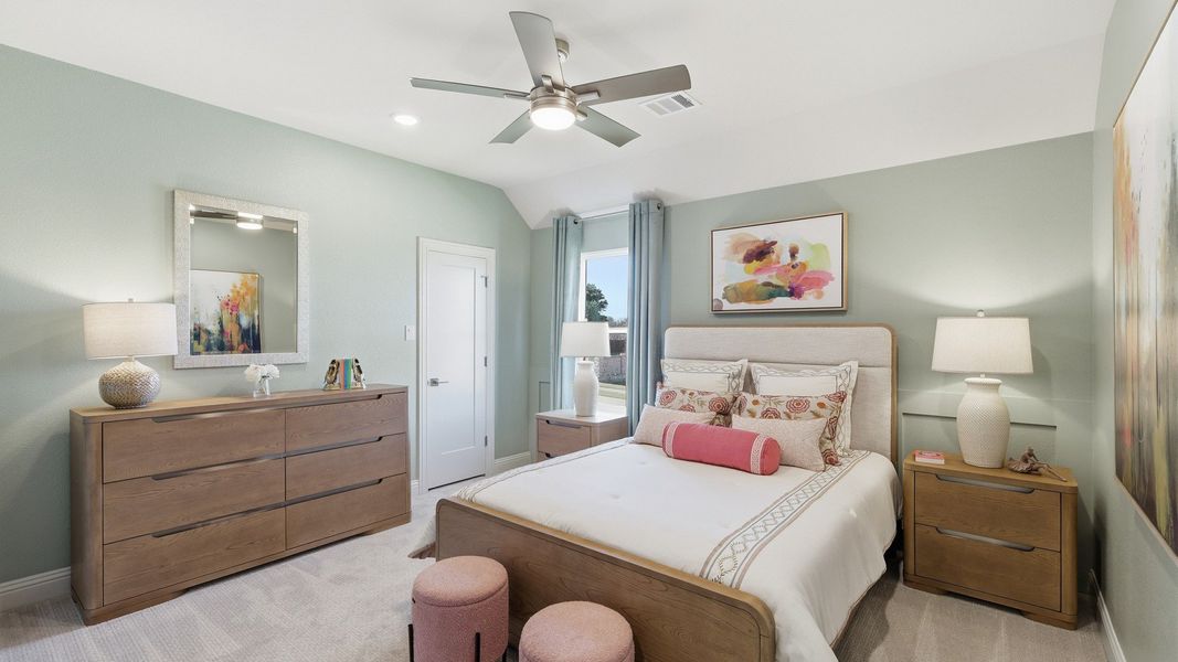 Furnished interior in a model home at Lakeshore Bluffs in Shady Shores (Image 42).