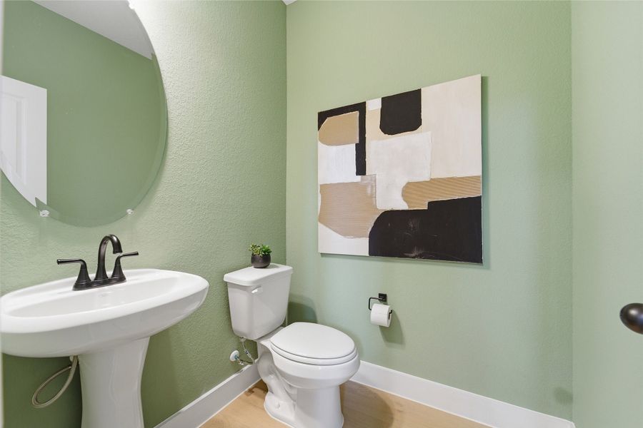 Furnished interior in a model home at Trails at Woodhaven Lakes in La Marque (Image 8).