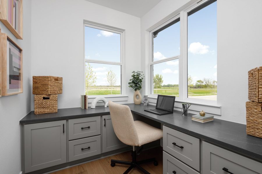 Furnished interior in a model home at Chelsea Commons in Allen (Image 21). Furnished interior in a model home at Chelsea Commons in Allen (Image 21).