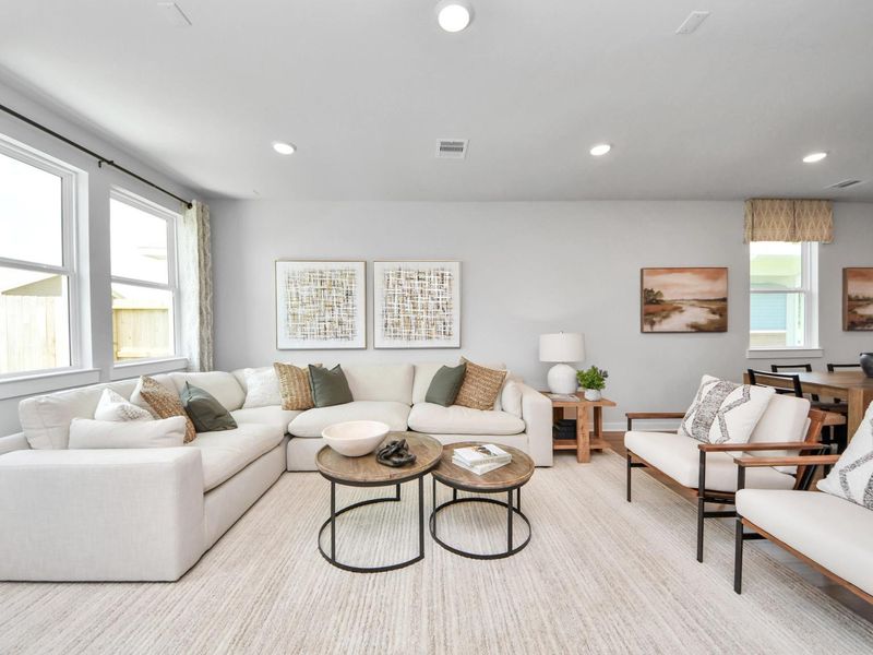 Furnished interior in a model home at Robins Landing in Houston (Image 31). Furnished interior in a model home at Robins Landing in Houston (Image 31).