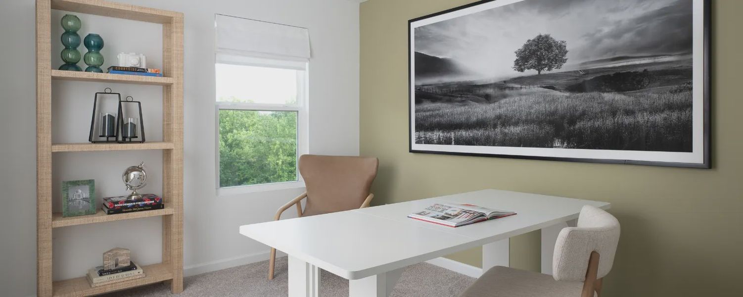 Furnished interior in a model home at Leydenview in Mableton (Image 5).
