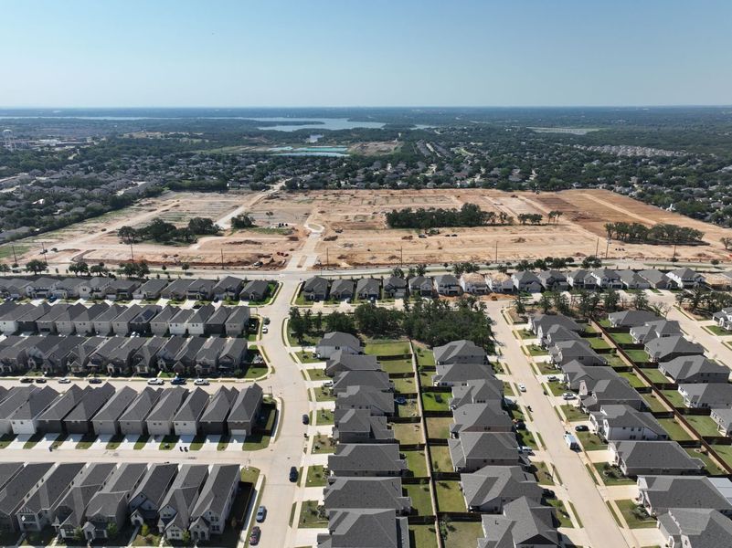 Aerial view of the Oak Ridge Park – Coming Soon community in Corinth, TX, showing layout and nearby surroundings (Image 9). Aerial view of the Oak Ridge Park – Coming Soon community in Corinth, TX, showing layout and nearby surroundings (Image 9).