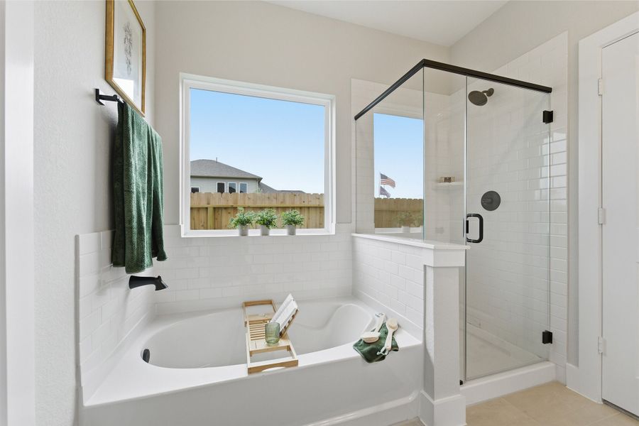 Furnished interior in a model home at Trails at Woodhaven Lakes in La Marque (Image 35).