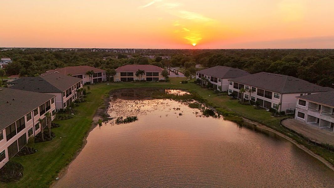 Aerial view of the Bella Via community in Port Charlotte, FL, showing layout and nearby surroundings (Image 9). Aerial view of the Bella Via community in Port Charlotte, FL, showing layout and nearby surroundings (Image 9).